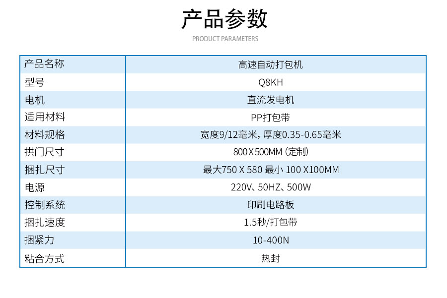 Q8KH高速自動打包機